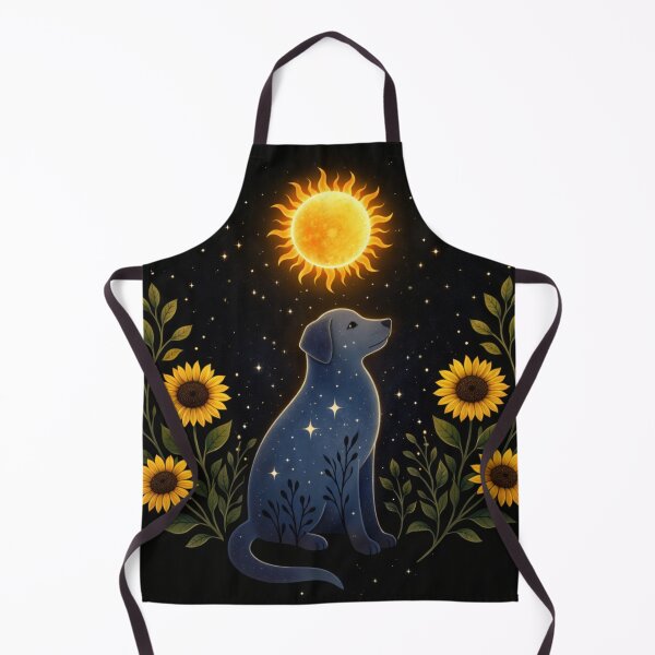 Item preview, Celestial Dog with Sunflowers and Sun designed and sold by 0606PM.