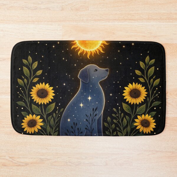 Item preview, Celestial Dog with Sunflowers and Sun designed and sold by 0606PM.