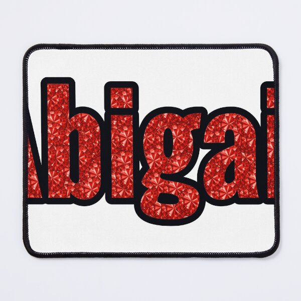 Item preview, Abigail Girl Name Red Rhinestone Texture designed and sold by TheIconSmith.