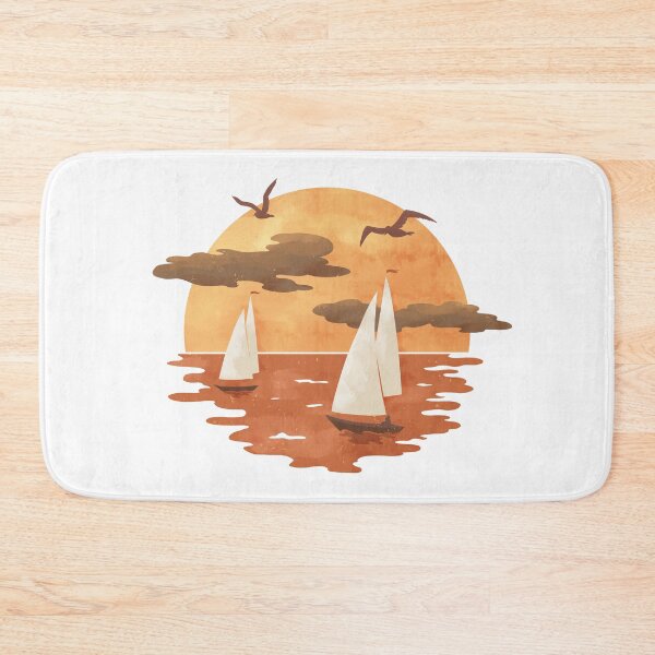 Item preview, Minimalist Sailboats at Sunset designed and sold by Inky-Vibe.