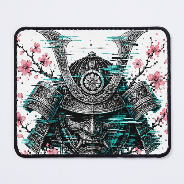 Item preview, Glitched Samurai Helmet with Sakura Pixel Decay designed and sold by VoidRebel.