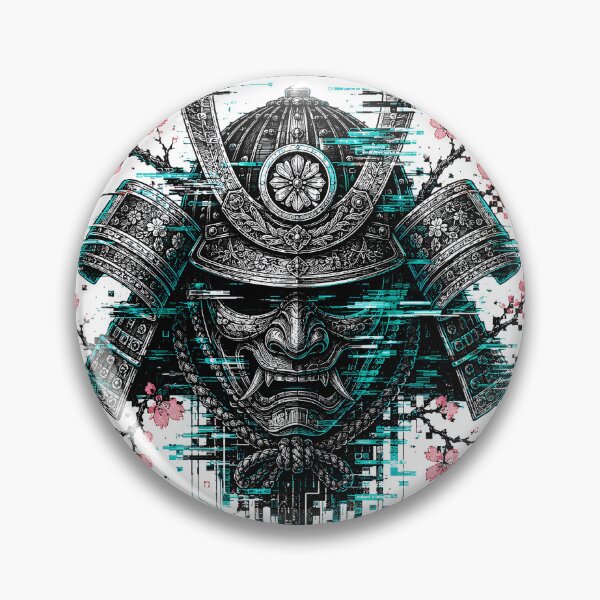 Item preview, Glitched Samurai Helmet with Sakura Pixel Decay designed and sold by VoidRebel.