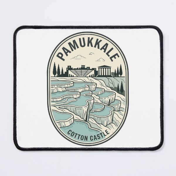 Item preview, Pamukkale Cotton Castle Turkey Vintage Travel Badge designed and sold by k3rstman1.