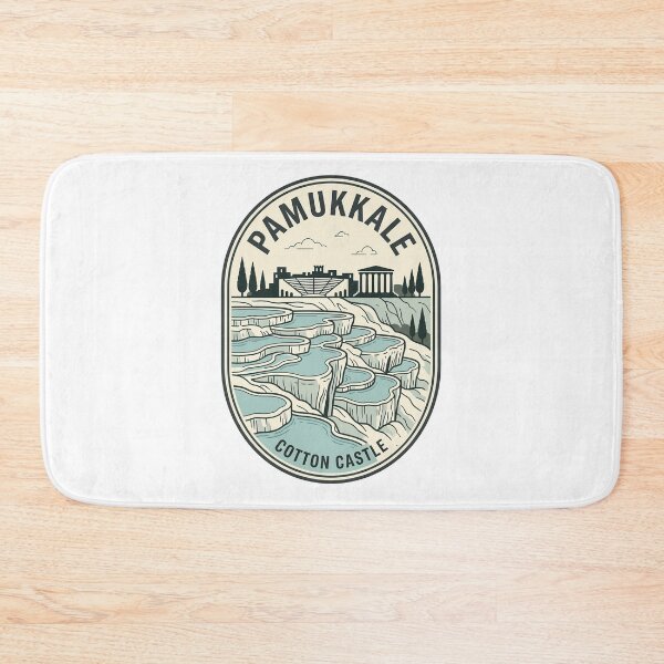 Item preview, Pamukkale Cotton Castle Turkey Vintage Travel Badge designed and sold by k3rstman1.