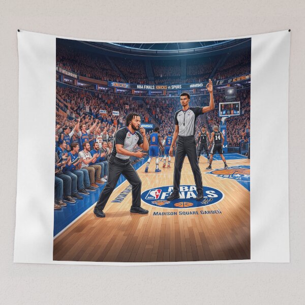 Item preview, Jalen Brunson And Wemby Refereeing The NBA Finals designed and sold by Home Decor Art.