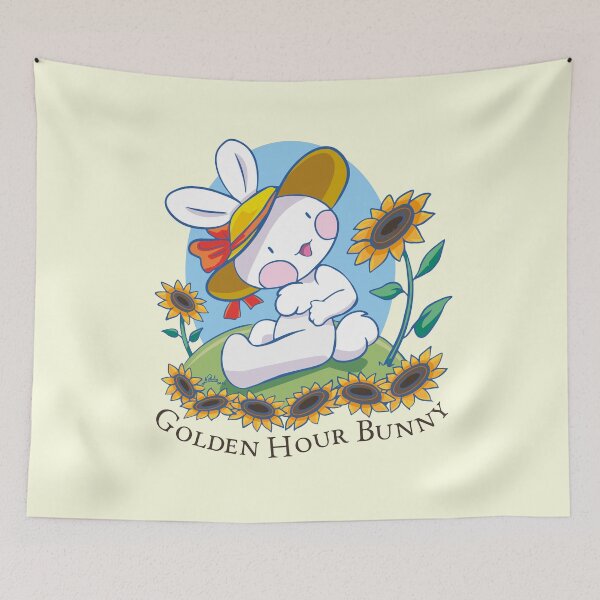 Item preview, Mel the rabbit in the golden hour bunny designed and sold by Konopikyu.