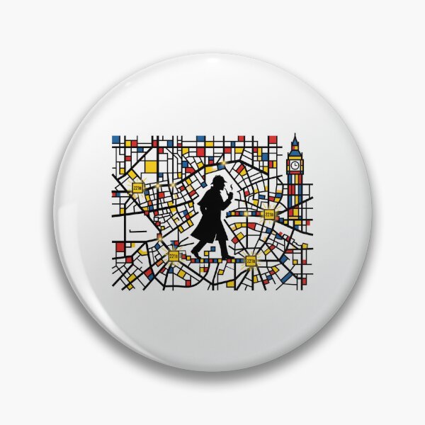 Item preview, 221B Baker Street London Map Abstract Sherlock Holmes Art designed and sold by Fenay Designs.