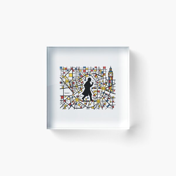 Item preview, 221B Baker Street London Map Abstract Sherlock Holmes Art designed and sold by Fenay Designs.
