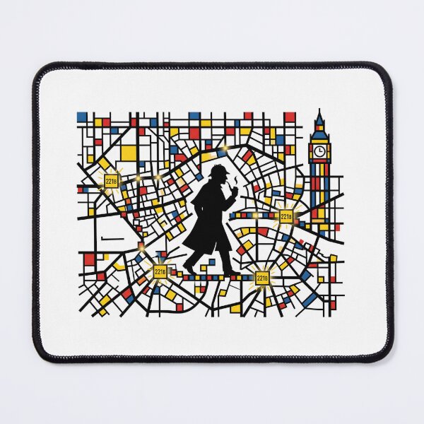 Item preview, 221B Baker Street London Map Abstract Sherlock Holmes Art designed and sold by Fenay Designs.