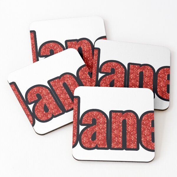 Item preview, Jane Girl Name Red Rhinestone Texture designed and sold by TheIconSmith.