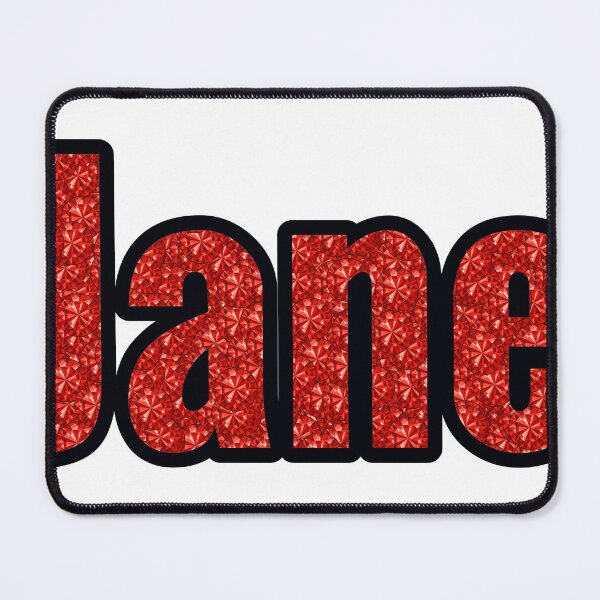 Item preview, Jane Girl Name Red Rhinestone Texture designed and sold by TheIconSmith.