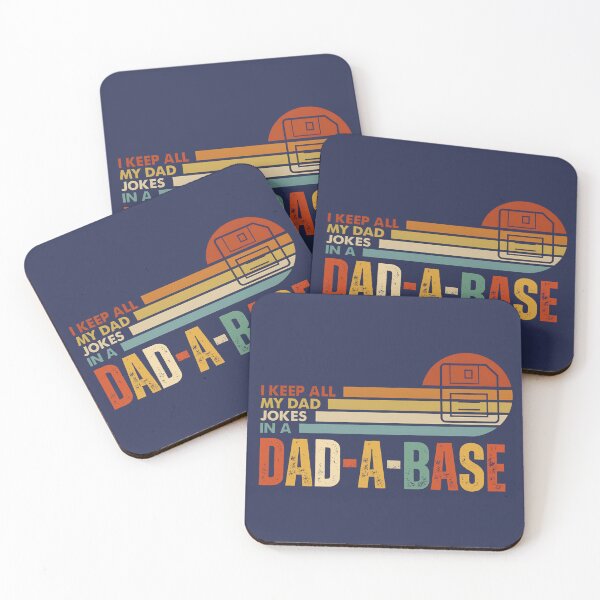Item preview, Dark Blue I Keep All My Dad Jokes In A Dad-A-Base Funny Retro Father's Day Gift designed and sold by tarzbol.