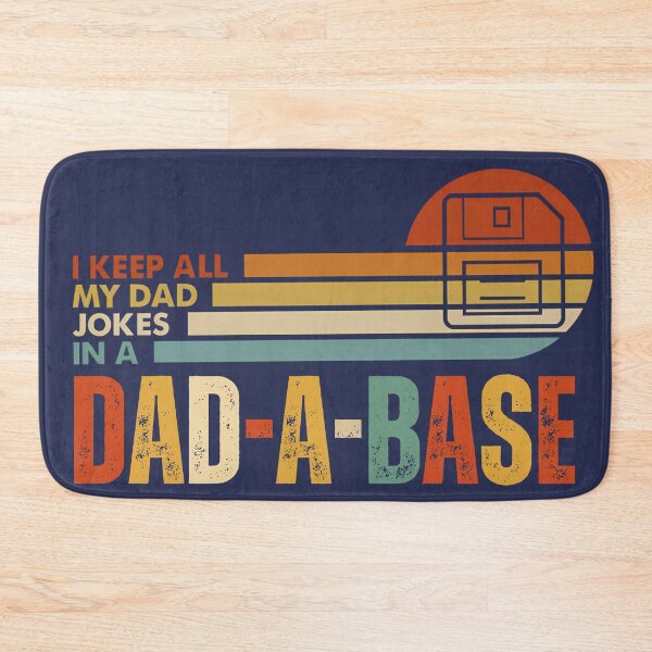 Item preview, Dark Blue I Keep All My Dad Jokes In A Dad-A-Base Funny Retro Father's Day Gift designed and sold by tarzbol.