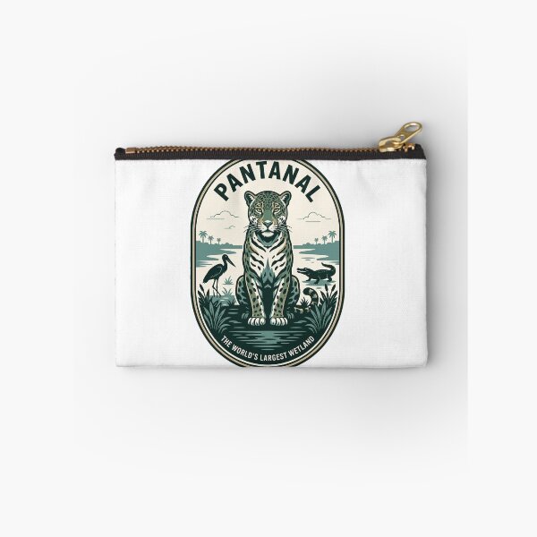 Item preview, Vintage Pantanal Jaguar Brazil Wetland Wildlife Emblem designed and sold by k3rstman1.