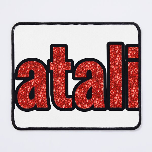 Item preview, Natalie Girl Name Red Rhinestone Texture designed and sold by TheIconSmith.
