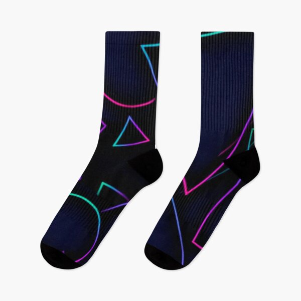 Item preview, Neon Cyberpunk Geometric Shapes Synthwave Seamless Pattern designed and sold by LYAN-STORE.