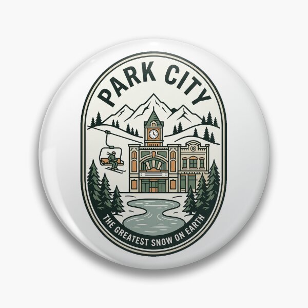 Item preview, Vintage Park City Utah Ski Resort Mountain Badge designed and sold by k3rstman1.