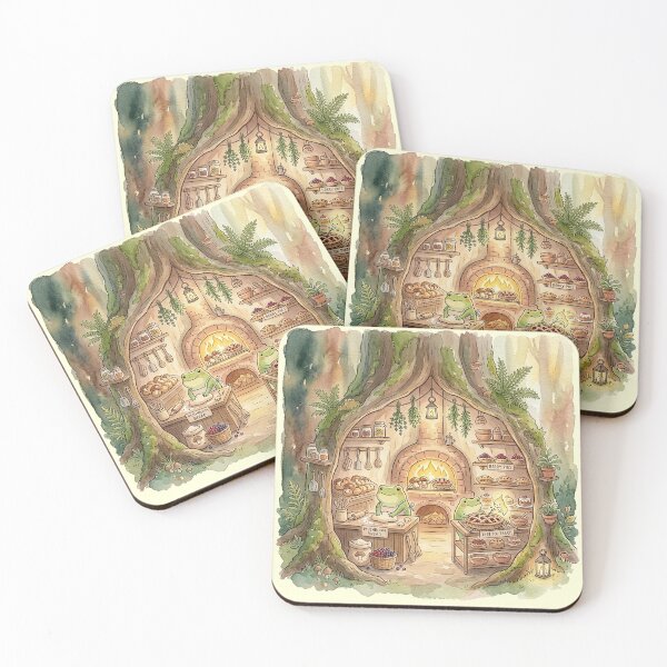 Item preview, Whimsical Froggy Baker in Hollow Tree Watercolor designed and sold by GrabaHuk.