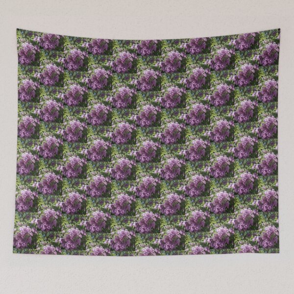 Item preview, Vivid Fragrant Lilac Bush Blooming in the Sunshine designed and sold by Georgia Mizuleva.