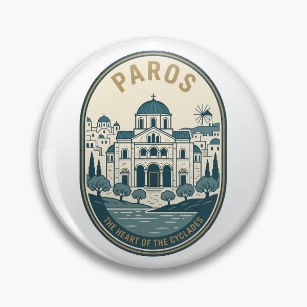 Item preview, Vintage Paros Greece Cycladic Architecture Travel Emblem designed and sold by k3rstman1.