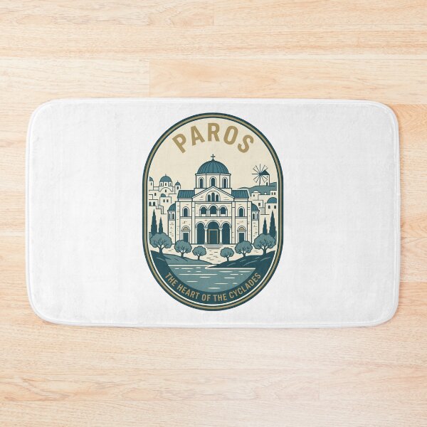 Item preview, Vintage Paros Greece Cycladic Architecture Travel Emblem designed and sold by k3rstman1.