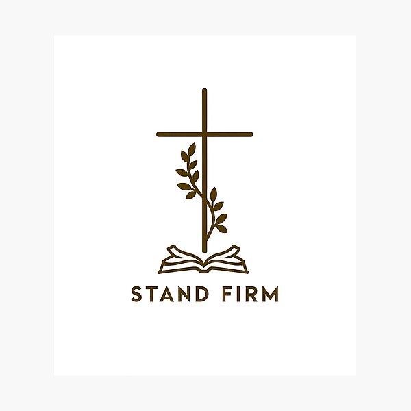 Item preview, Christian Cross Bible Stand Firm designed and sold by TheLampClothing.