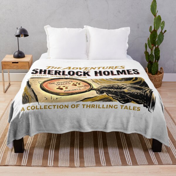 Artikelvorschau, Buchcover „Die Abenteuer des Sherlock Holmes Hounds Tracks Moriarty“. entworfen und verkauft von Fenay Designs.