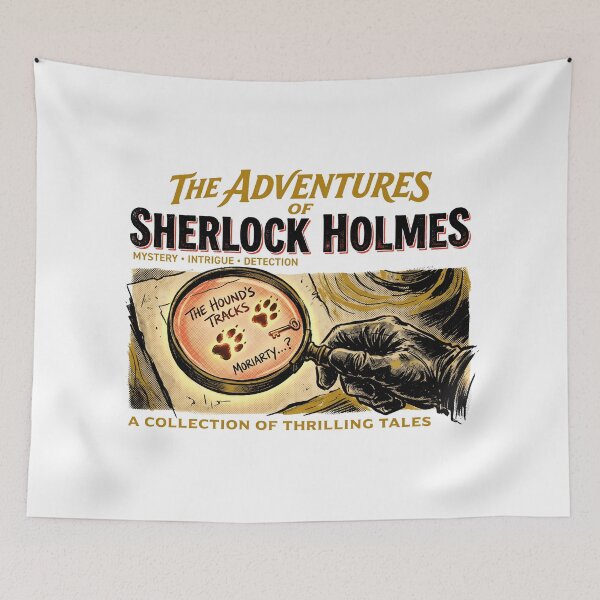 Item preview, The Adventures of Sherlock Holmes Hounds Tracks Moriarty Book Cover designed and sold by Fenay Designs.