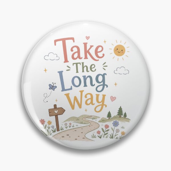 Item preview, Take The Long Way Cute Travel Quote Design | Adventure Road Trip Aesthetic Sticker designed and sold by Sanika arts .