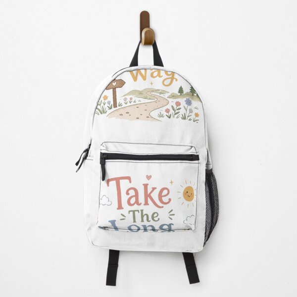 Item preview, Take The Long Way Cute Travel Quote Design | Adventure Road Trip Aesthetic Sticker designed and sold by Sanika arts .