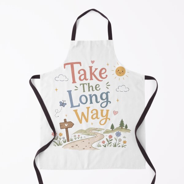 Item preview, Take The Long Way Cute Travel Quote Design | Adventure Road Trip Aesthetic Sticker designed and sold by Sanika arts .
