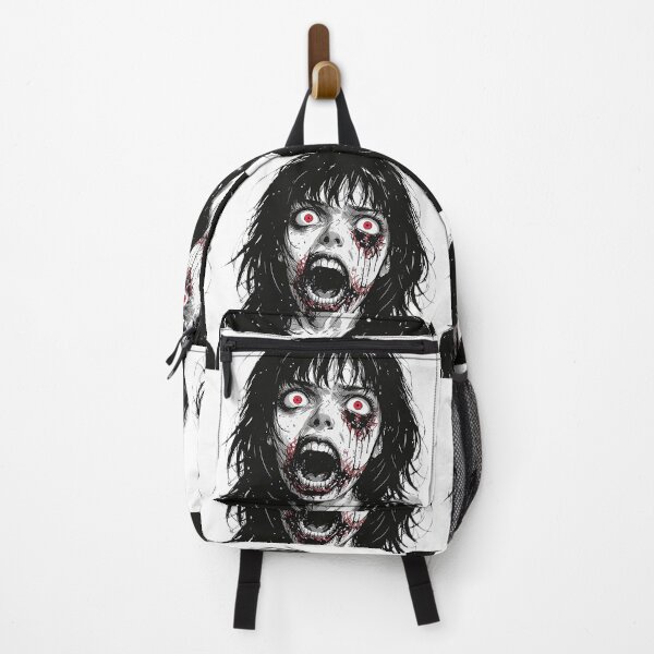 Item preview, Screaming Demon Woman Red Eyes Horror Art designed and sold by ChaoticZenStudio.