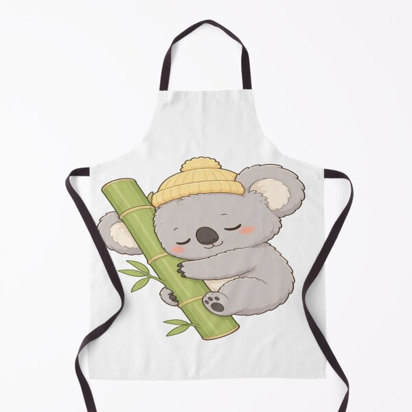Item preview, Cute Sleeping Koala Hugging Bamboo Cartoon Art designed and sold by StickersHul.