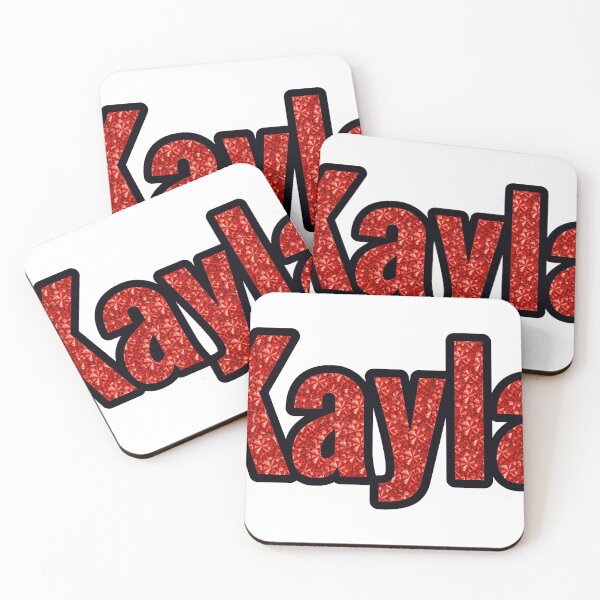 Item preview, Kayla Girl Name Red Rhinestone Texture designed and sold by TheIconSmith.