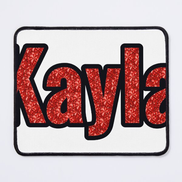 Item preview, Kayla Girl Name Red Rhinestone Texture designed and sold by TheIconSmith.