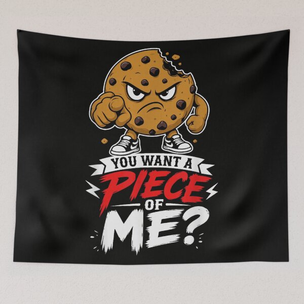 Item preview, You Want A Piece Of Me Angry Muscle Chocolate Chip Cookie designed and sold by Phil Ben.