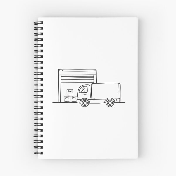 Item preview, Truck Partially Hidden by Warehouse Gate designed and sold by rasagamastore.