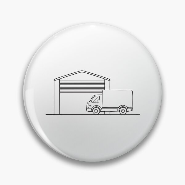 Item preview, Truck Parked Behind Industrial Gate designed and sold by rasagamastore.