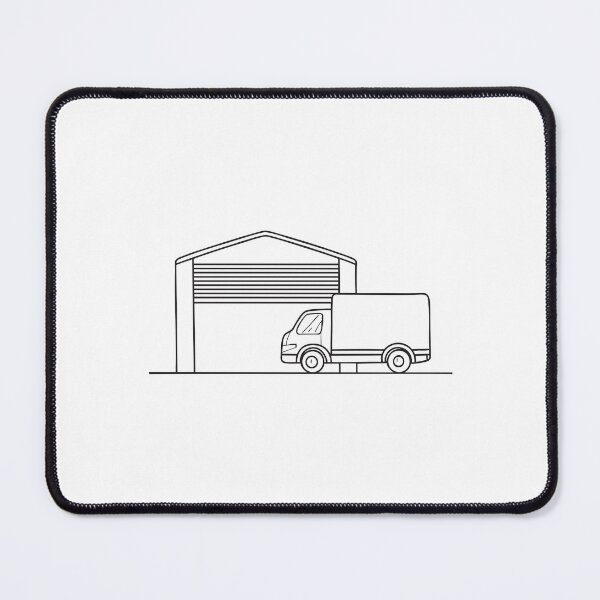Item preview, Truck Parked Behind Industrial Gate designed and sold by rasagamastore.