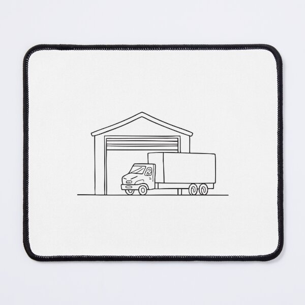 Item preview, Truck Visible Through Warehouse Gate designed and sold by rasagamastore.