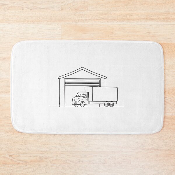 Item preview, Truck Visible Through Warehouse Gate designed and sold by rasagamastore.