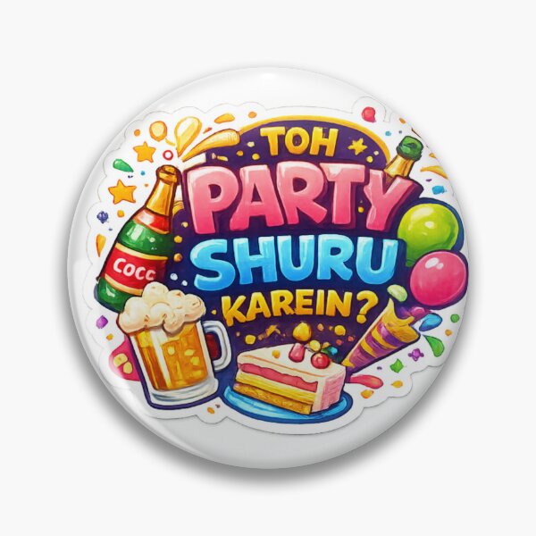 Item preview, Toh Party Shuru Karein? – Funny Celebration Sticker designed and sold by Jyotisima8929.