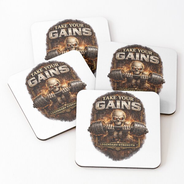 Item preview, Take Your Gains Legendary Strength Premium Gym Design designed and sold by Globivara Studio.