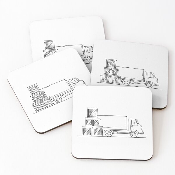 Item preview, Shipping Crates Next to Parked Truck designed and sold by rasagamastore.