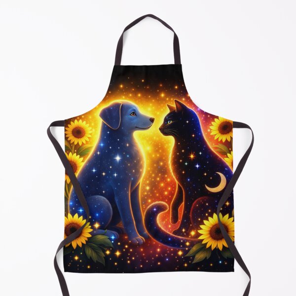 Item preview, Cosmic Dog and Cat Sunflower designed and sold by 0606PM.
