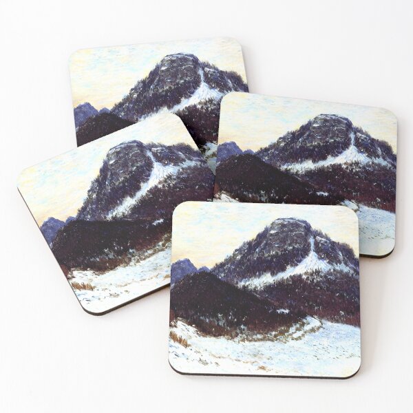 Item preview, Mount Kolsaas: Impression of Snow-Covered Peaks, Nordic Winter Light designed and sold by artdesignsnow.