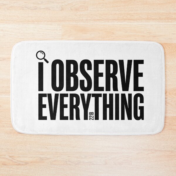 Item preview, I Observe Everything Sherlock Holmes Minimalist Quote Art designed and sold by Fenay Designs.