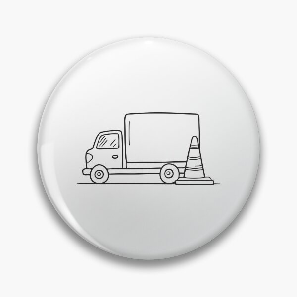 Item preview, Traffic Cone Beside Parked Truck designed and sold by rasagamastore.