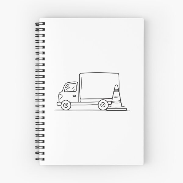Item preview, Traffic Cone Beside Parked Truck designed and sold by rasagamastore.