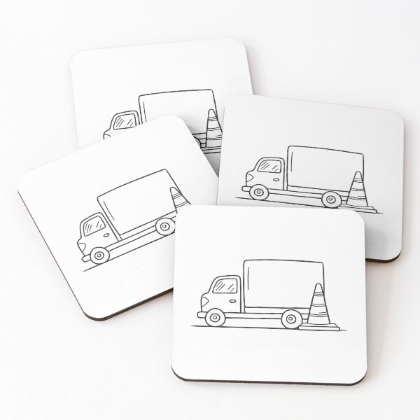 Item preview, Traffic Cone Beside Parked Truck designed and sold by rasagamastore.